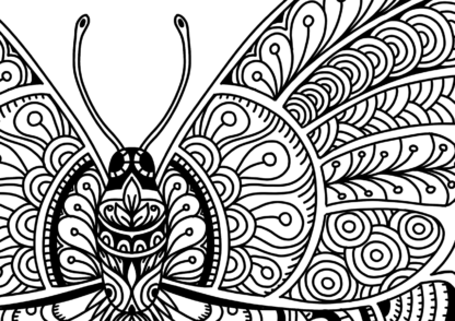 Beautiful Butterflies Coloring Page Detail 2