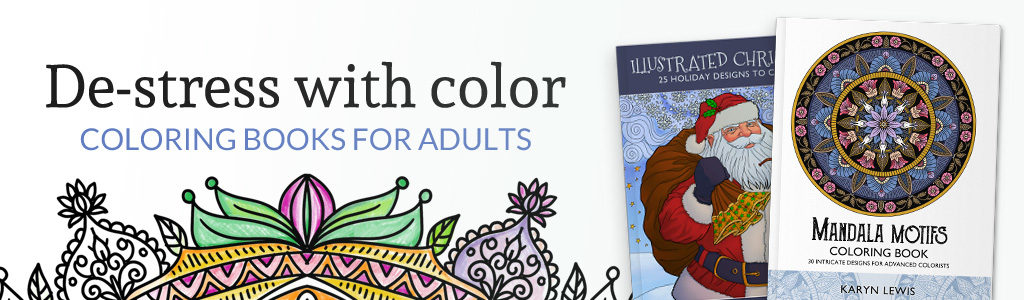 Shop for advanced coloring books by Karyn Lewis Illustration.