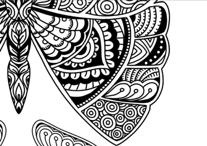 Beautiful Butterflies Coloring Page Detail 1